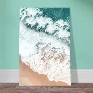 Waves on the beach poster