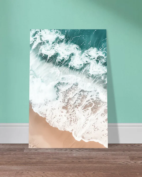 Waves on the beach poster